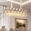 GobekUsa Modern Gold Circle Suspension Pendant Light with Clear Crystal Prisms - 12-Head Island Lighting Fixture
