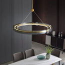 GobekUsa Circular Ring LED Chandelier: Modern Lighting for Living, Bedroom, Dining Room