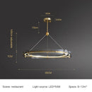 GobekUsa Circular Ring LED Chandelier: Modern Lighting for Living, Bedroom, Dining Room