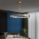GobekUsa Circular Ring LED Chandelier: Modern Lighting for Living, Bedroom, Dining Room