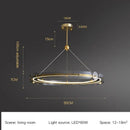 GobekUsa Circular Ring LED Chandelier: Modern Lighting for Living, Bedroom, Dining Room