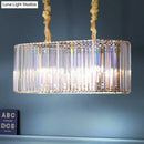 GobekUsa Modern 8-Head Clear Crystal Island Pendant Light for Dining Room