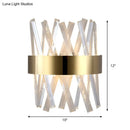 GobekUsa Contemporary LED Gold Sconce Light with Clear Crystal Prism for Bedroom