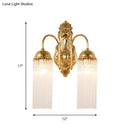 GobekUsa Modern Gold Wall Sconce Lamp with Clear Crystal & Metal Gooseneck Arm - Tubular Corridor Lighting