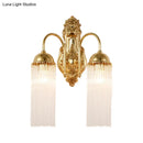 GobekUsa Modern Gold Wall Sconce Lamp with Clear Crystal & Metal Gooseneck Arm - Tubular Corridor Lighting