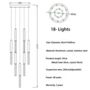 GobekUsa Crystal LED Chandelier: Modern Nordic Minimalist Indoor Light Fixture for Living Room