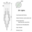 GobekUsa Crystal LED Chandelier: Modern Nordic Minimalist Indoor Light Fixture for Living Room