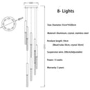 GobekUsa Crystal LED Chandelier: Modern Nordic Minimalist Indoor Light Fixture for Living Room