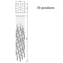 GobekUsa Crystal LED Chandelier: Modern Nordic Minimalist Indoor Light Fixture for Living Room