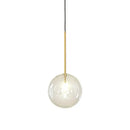 GobekUsa Clear Glass Globe LED Pendant Chandelier for Dining Room and Living Room