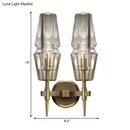 GobekUsa Modern Clear Glass Wall Sconce – Tapered Design, Gold Finish, 1/2 Mount Lights