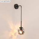 GobekUsa Modern Clear Glass Wall Light with Flower Deco Cloth and Silver/Gold Finish