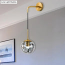 GobekUsa Modern Clear Glass Wall Light with Flower Deco Cloth and Silver/Gold Finish