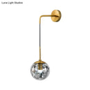 GobekUsa Modern Clear Glass Wall Light with Flower Deco Cloth and Silver/Gold Finish
