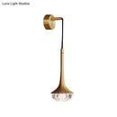 GobekUsa Modern Clear Textured Glass Wall Sconce with Flared Design - 1 Bulb Wall Mount Lighting for Living Room