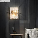 GobekUsa Modern Gold Wall Sconce Light with Clear Water Glass Shade - 2 Lights for Bedroom
