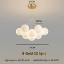 GobekUsa Bubble Ball LED Pendant Lights: Modern Chandelier for Living Dining Bedroom Office Decor
