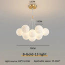 GobekUsa Bubble Ball LED Pendant Lights: Modern Chandelier for Living Dining Bedroom Office Decor