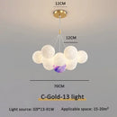 GobekUsa Bubble Ball LED Pendant Lights: Modern Chandelier for Living Dining Bedroom Office Decor