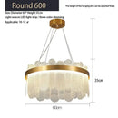 GobekUsa Crystal LED Chandelier: Modern Round Ceiling Lamp for Living Room, Bedroom & Hotel