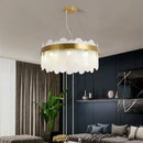 GobekUsa Crystal LED Chandelier: Modern Round Ceiling Lamp for Living Room, Bedroom & Hotel