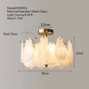 GobekUsa Cloudy Glass Chandeliers: Modern LED Lustre Indoor Lighting for Living Room Décor