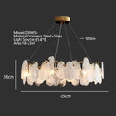 GobekUsa Cloudy Glass Chandeliers: Modern LED Lustre Indoor Lighting for Living Room Décor