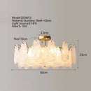 GobekUsa Cloudy Glass Chandeliers: Modern LED Lustre Indoor Lighting for Living Room Décor