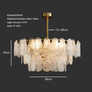 GobekUsa Cloudy Glass Chandeliers: Modern LED Lustre Indoor Lighting for Living Room Décor