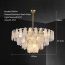 GobekUsa Cloudy Glass Chandeliers: Modern LED Lustre Indoor Lighting for Living Room Décor