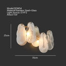 GobekUsa Cloudy Glass Chandeliers: Modern LED Lustre Indoor Lighting for Living Room Décor