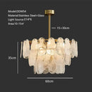 GobekUsa Cloudy Glass Chandeliers: Modern LED Lustre Indoor Lighting for Living Room Décor