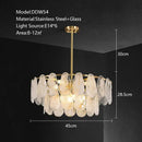 GobekUsa Cloudy Glass Chandeliers: Modern LED Lustre Indoor Lighting for Living Room Décor
