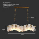 GobekUsa Cloudy Glass Chandeliers: Modern LED Lustre Indoor Lighting for Living Room Décor