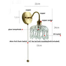 GobekUsa Conch Copper LED Wall Light Fixture with Pull Chain Switch