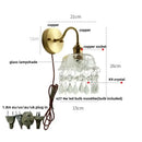 GobekUsa Conch Copper LED Wall Light Fixture with Pull Chain Switch