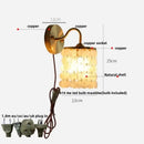 GobekUsa Conch Copper LED Wall Light Fixture with Pull Chain Switch