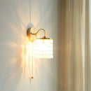 GobekUsa Conch Copper LED Wall Light Fixture with Pull Chain Switch
