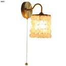 GobekUsa Conch Copper LED Wall Light Fixture with Pull Chain Switch