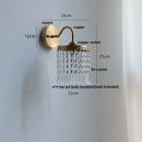 GobekUsa Conch Copper LED Wall Light Fixture with Pull Chain Switch