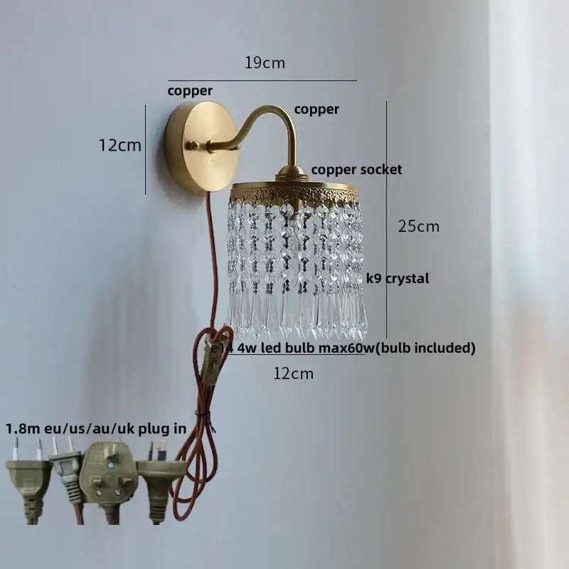 GobekUsa Conch Copper LED Wall Light Fixture with Pull Chain Switch, photo 6 of 22