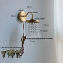 GobekUsa Conch Copper LED Wall Light Fixture with Pull Chain Switch