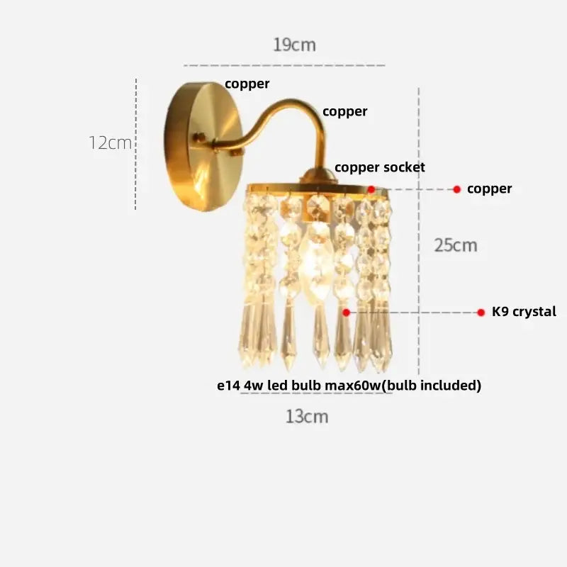 GobekUsa Conch Copper LED Wall Light Fixture with Pull Chain Switch, photo 19 of 22