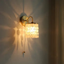 GobekUsa Conch Copper LED Wall Light Fixture with Pull Chain Switch
