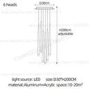 GobekUsa Conical LED Nordic Chandelier: Modern Designer Interior Decoration Lighting