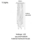 GobekUsa Conical LED Nordic Chandelier: Modern Designer Interior Decoration Lighting