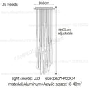 GobekUsa Conical LED Nordic Chandelier: Modern Designer Interior Decoration Lighting