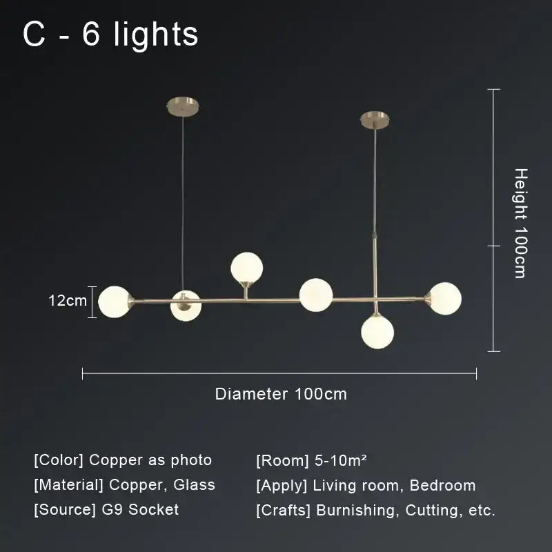 GobekUsa Copper Ceiling Chandelier for Home Decor Lighting, photo 7 of 14