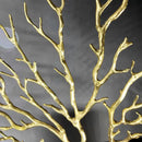 GobekUsa Coral Tree Sculpture: Gold Metal Decorative Figurine on Marble Base