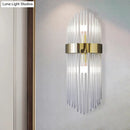 GobekUsa Modern Gold Crystal 2-Light Layered Wall Lamp - Stylish Sconce for Living Room